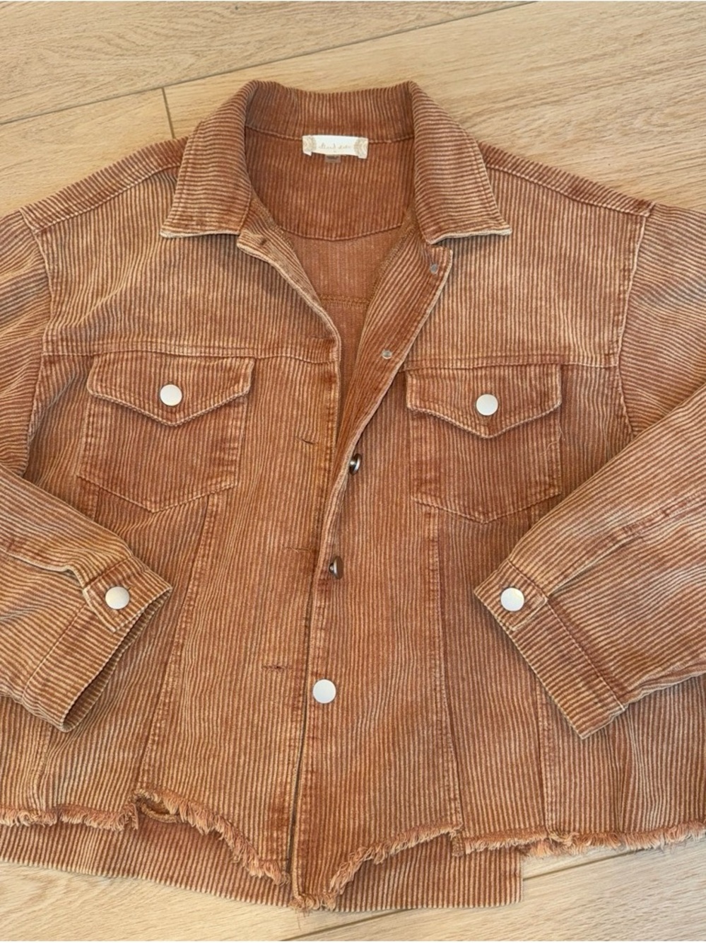 Altar'd State Corduroy Trucker Jacket in Rust